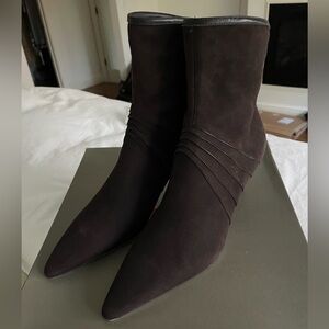 Cole Haan dark chocolate, brown suede boots size 9 1/2. Brand new in box.